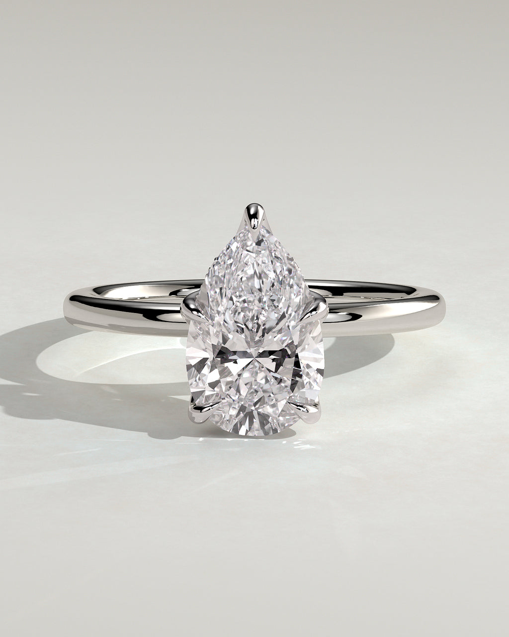 MET 0201 - 2 ct center stone - 18k White Gold source reference - front view