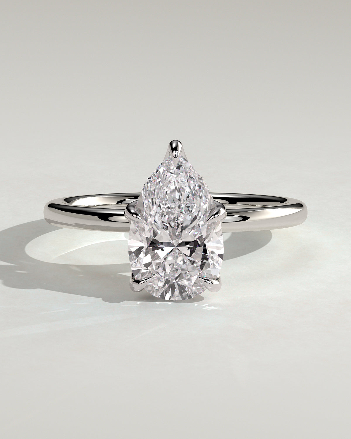 MET 0201 - 2 ct center stone - 18k White Gold source reference - front view
