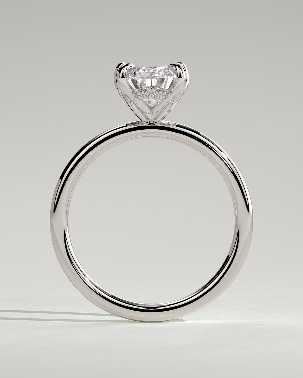 MET 0201 - 2 ct center stone - 18k White Gold source reference - setting detail view