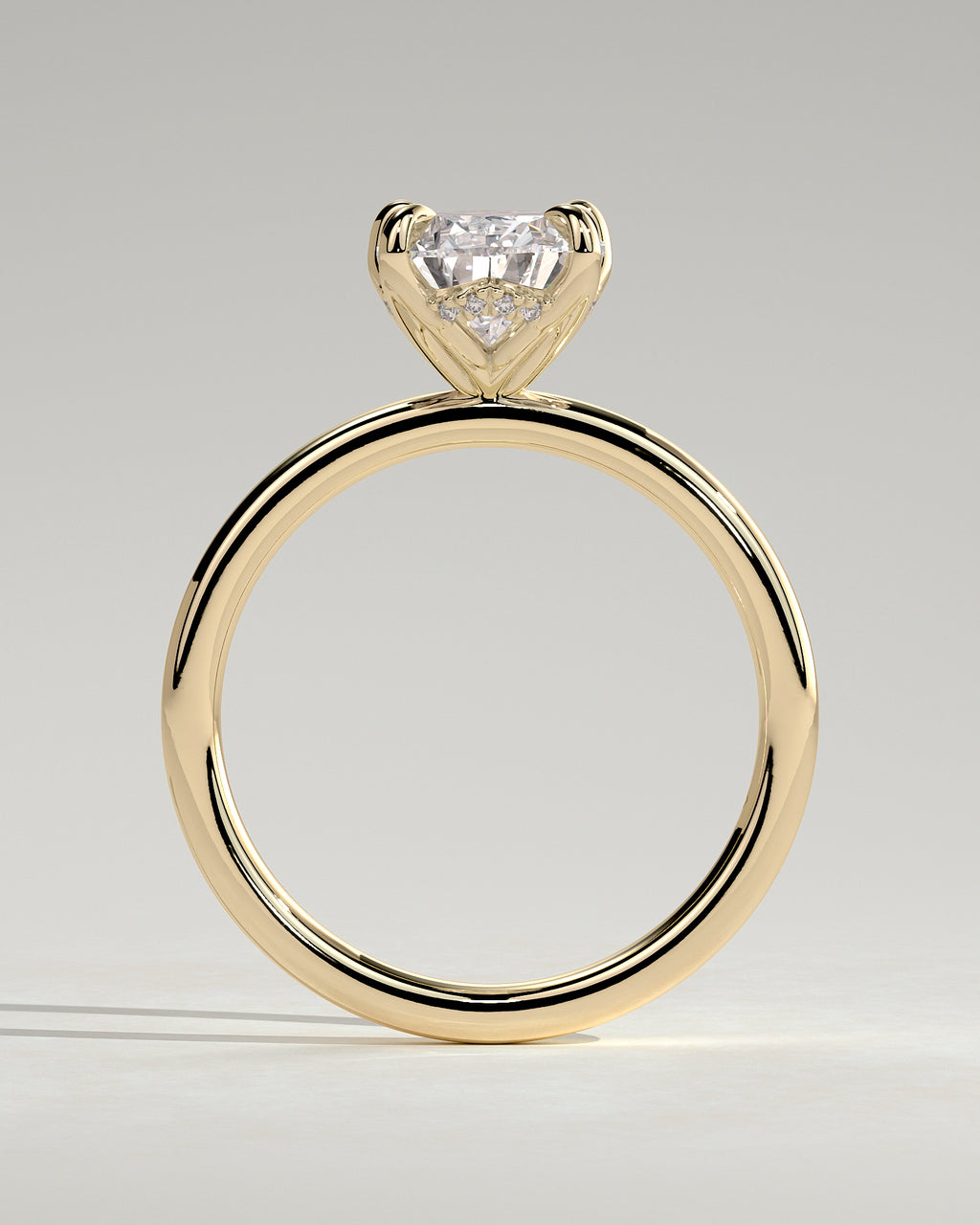 MET 0201 - 2 ct center stone - 18k Yellow Gold source reference - setting detail view
