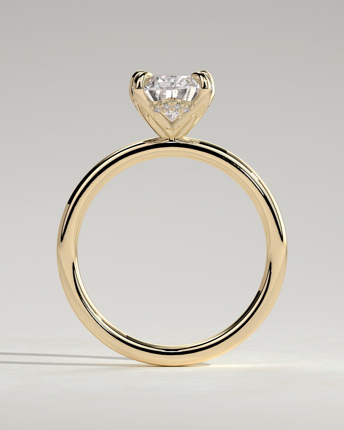 MET 0201 - 2 ct center stone - 18k Yellow Gold source reference - setting detail view