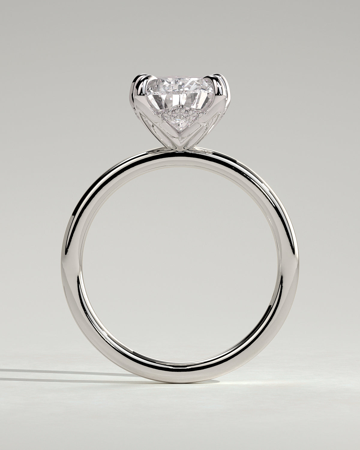 MET 0201 - 3 ct center stone - 18k White Gold source reference - setting detail view