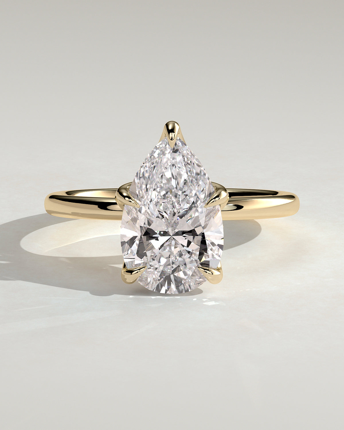MET 0201 - 3 ct center stone - 18k Yellow Gold source reference - front view