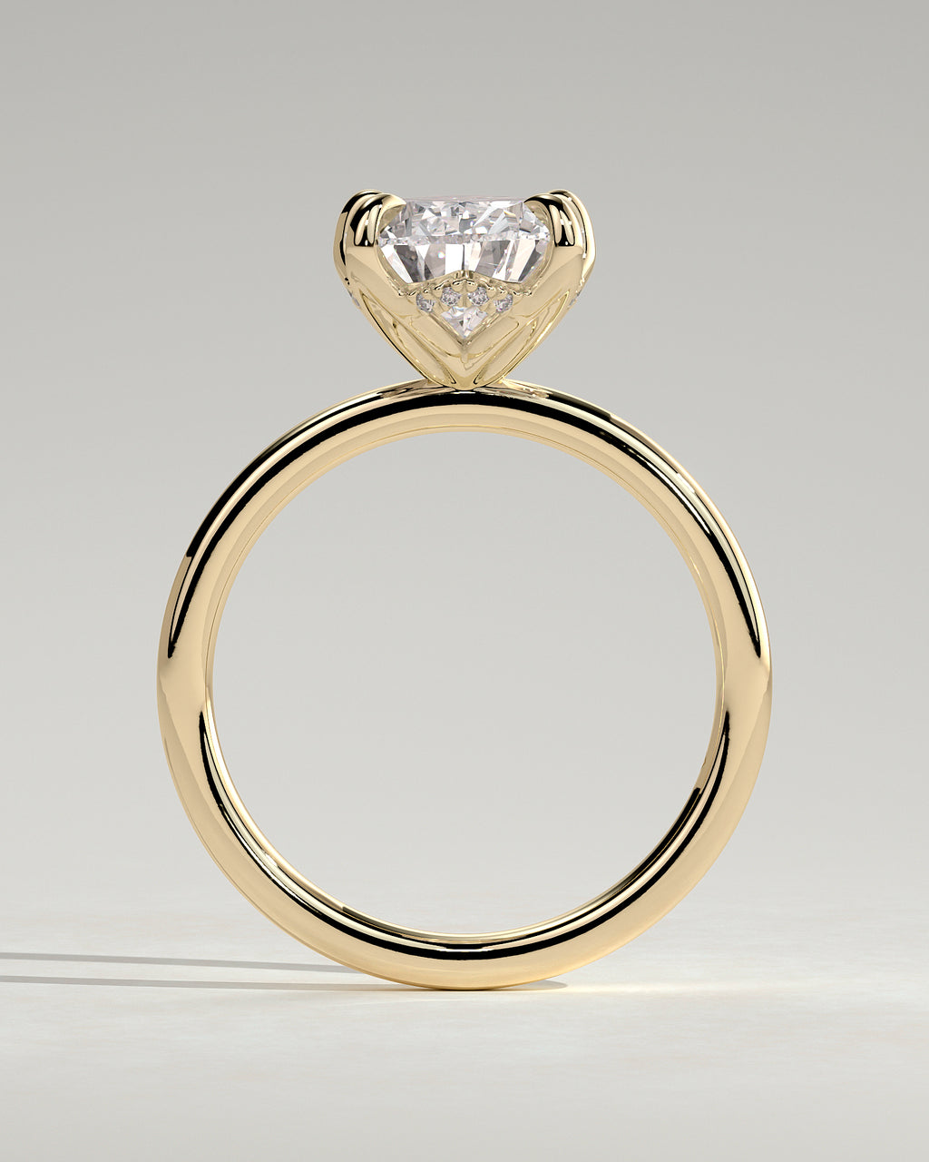 MET 0201 - 3 ct center stone - 18k Yellow Gold source reference - setting detail view