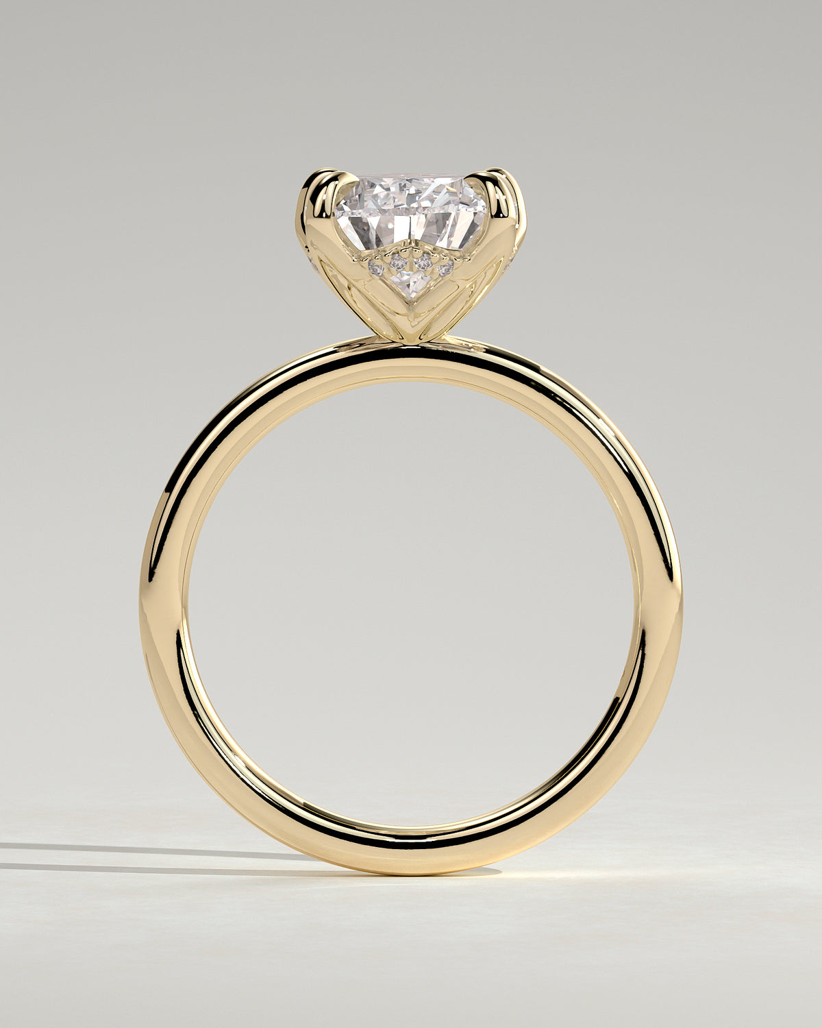 MET 0201 - 3 ct center stone - 18k Yellow Gold source reference - setting detail view
