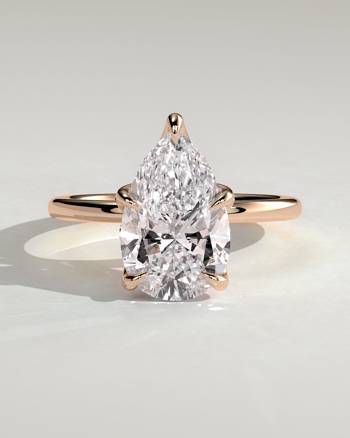 MET 0201 - 4 ct center stone - 18k Rose Gold source reference - front view