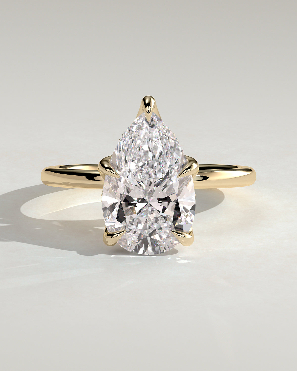 MET 0201 - 4 ct center stone - 18k Yellow Gold source reference - front view