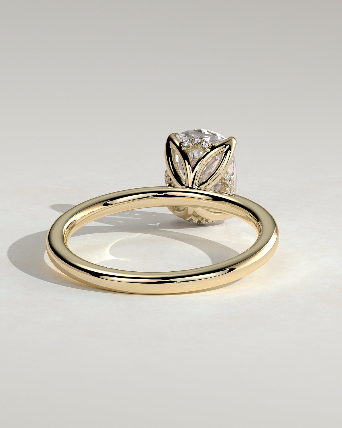 MET 0202 - 2 ct center stone - 18k Yellow Gold source reference - setting detail view
