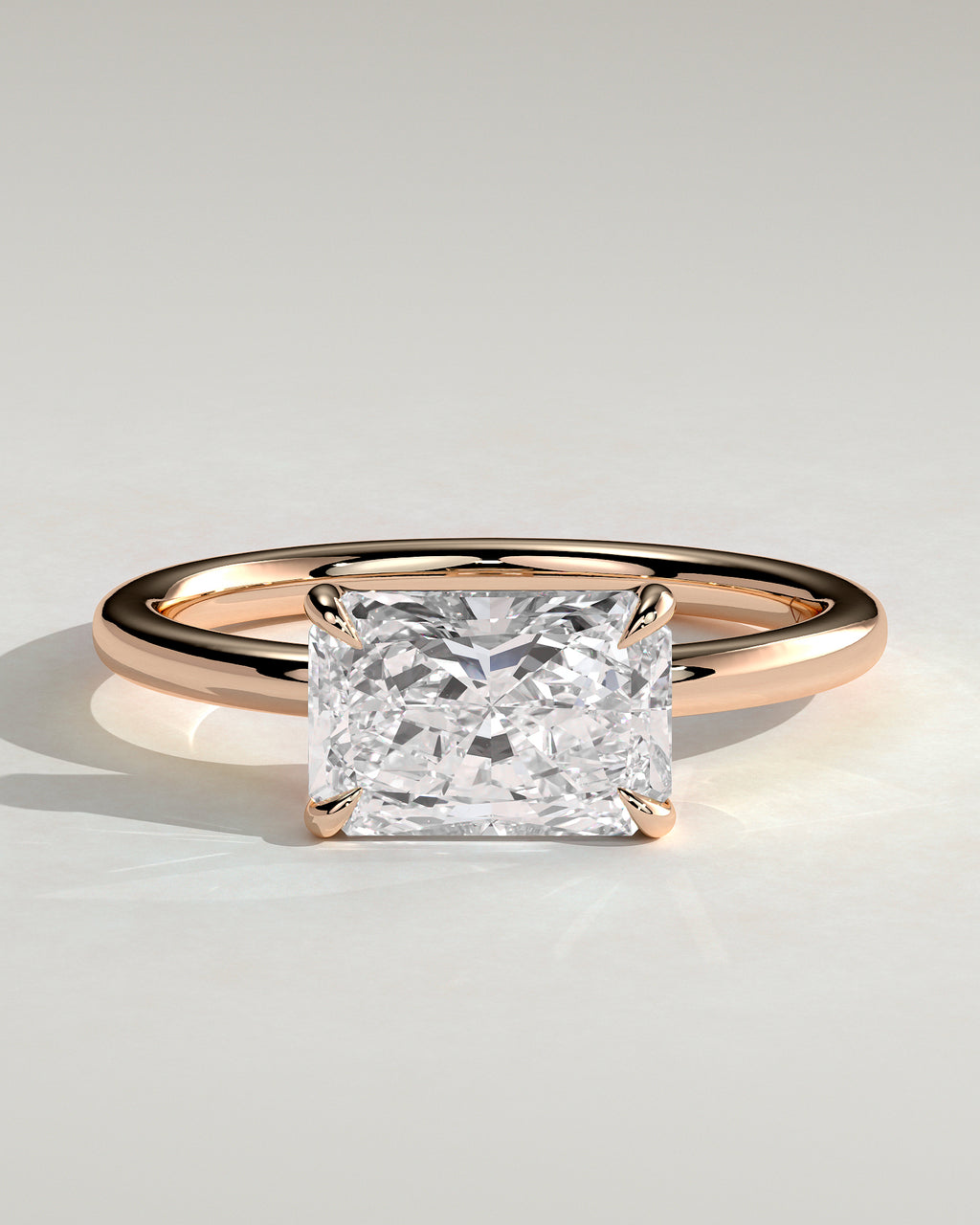 MET 0203 - 2 ct center stone - 18k Rose Gold source reference - front view