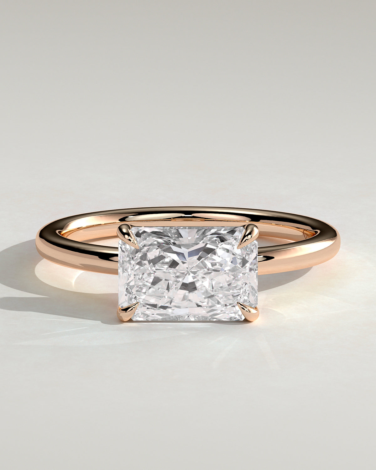 MET 0203 - 2 ct center stone - 18k Rose Gold source reference - front view