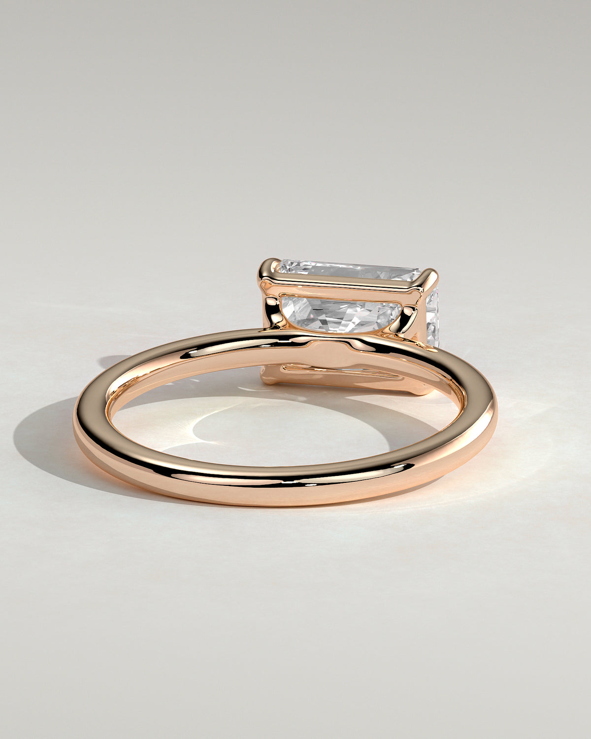 MET 0203 - 2 ct center stone - 18k Rose Gold source reference - setting detail view