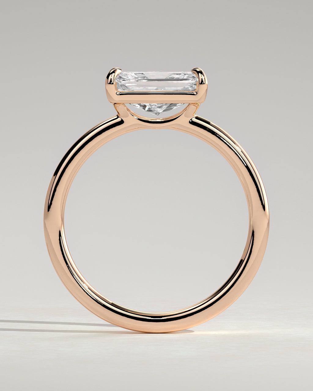 MET 0203 - 2 ct center stone - 18k Rose Gold source reference - setting detail view