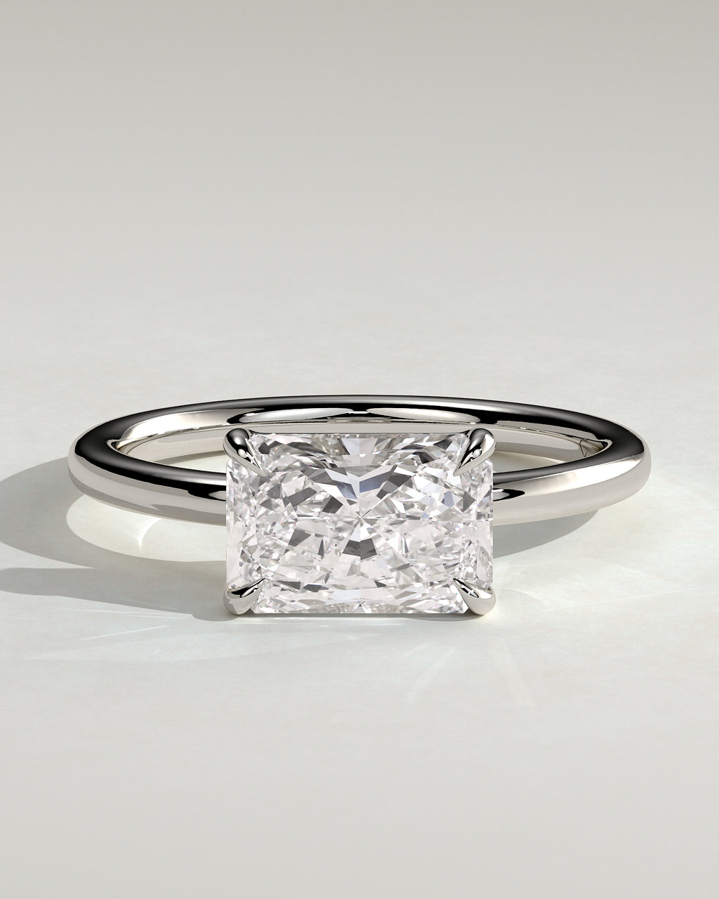 MET 0203 - 2 ct center stone - 18k White Gold source reference - front view