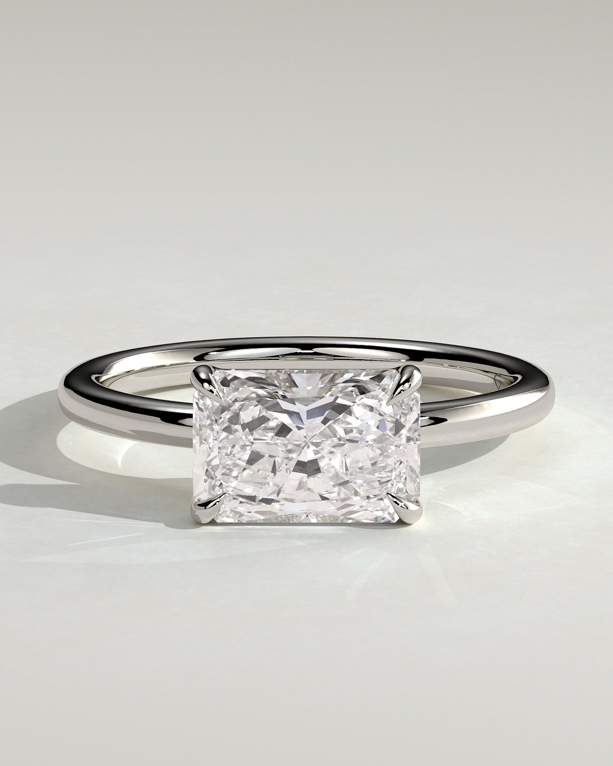 MET 0203 - 2 ct center stone - 18k White Gold source reference - front view