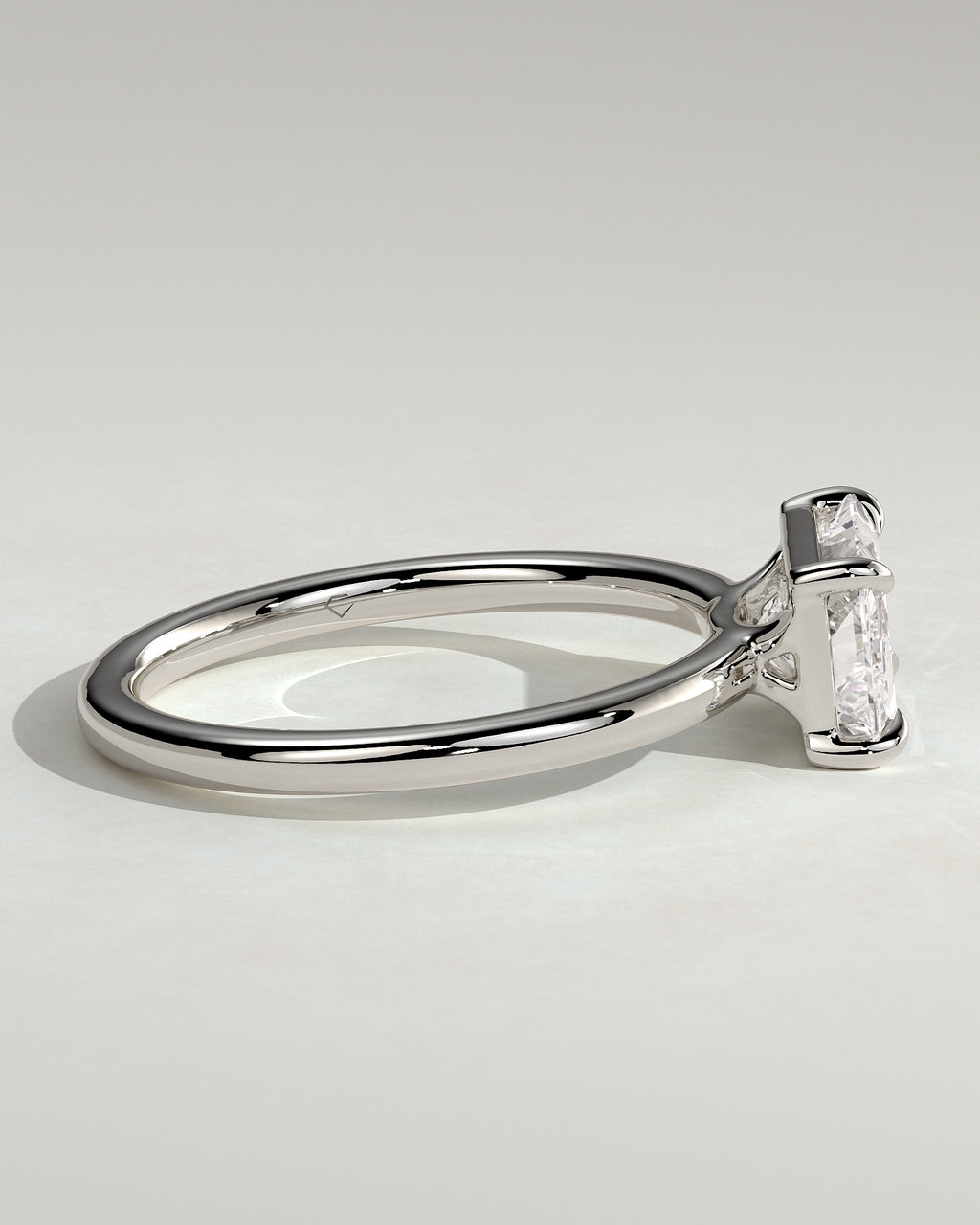 MET 0203 - 2 ct center stone - 18k White Gold source reference - setting detail view