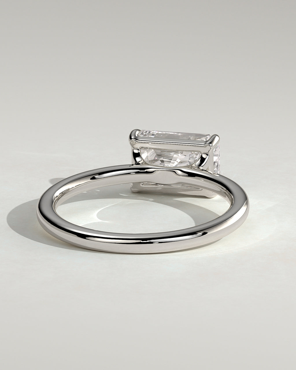 MET 0203 - 2 ct center stone - 18k White Gold source reference - setting detail view