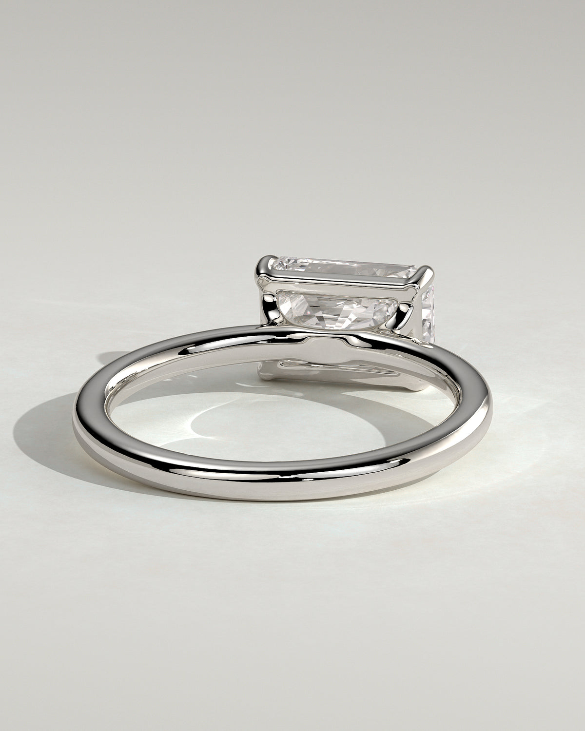 MET 0203 - 2 ct center stone - 18k White Gold source reference - setting detail view