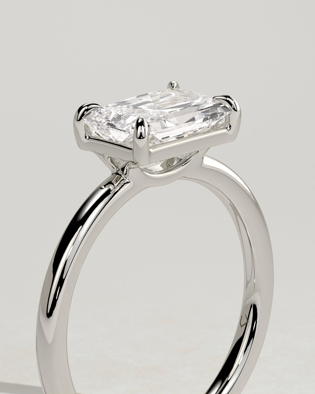 MET 0203 - 2 ct center stone - 18k White Gold source reference - setting detail view