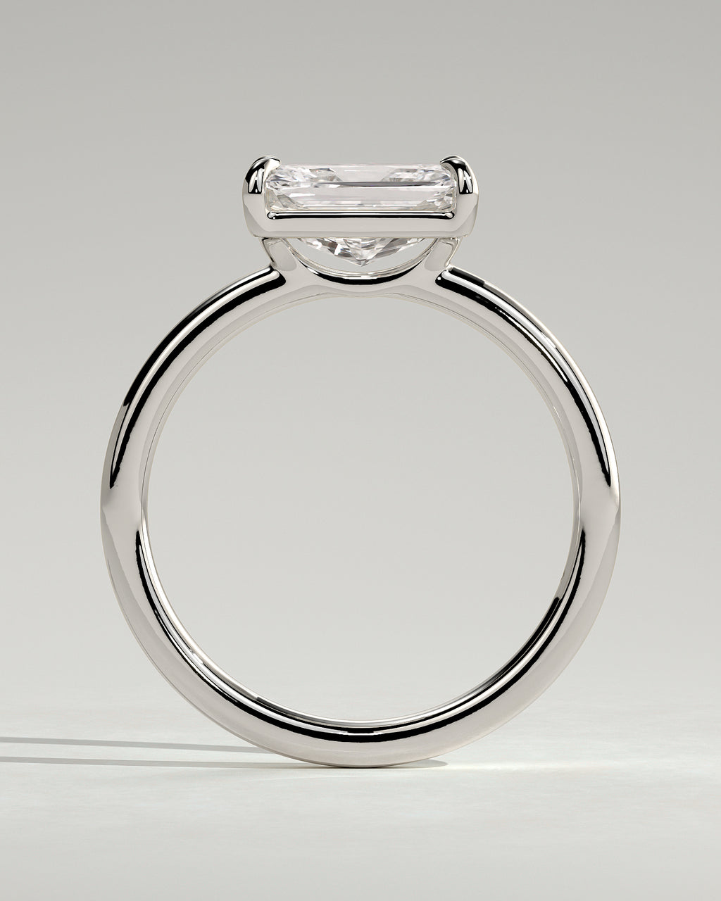MET 0203 - 2 ct center stone - 18k White Gold source reference - setting detail view