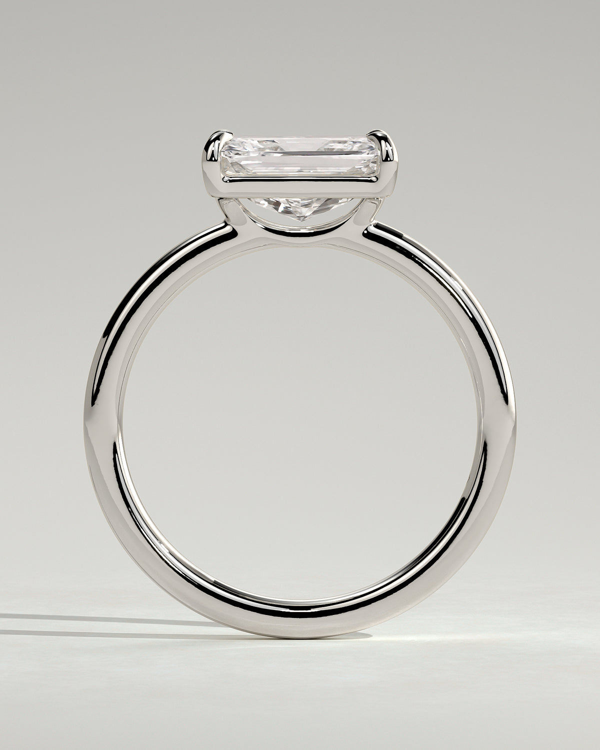 MET 0203 - 2 ct center stone - 18k White Gold source reference - setting detail view