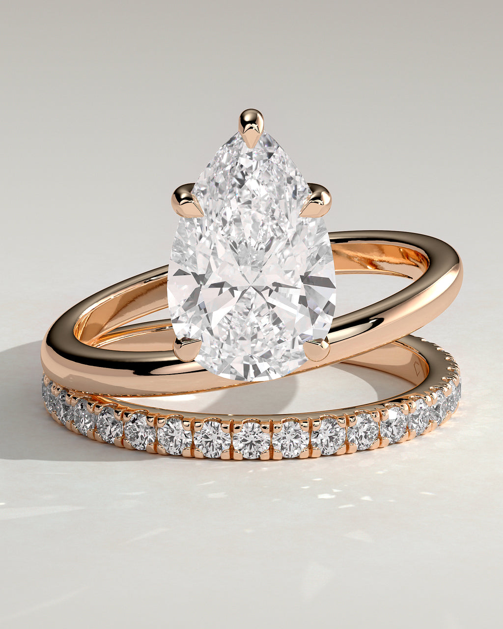 MET 0204 - 2 ct center stone - 18k Rose Gold source reference - front view