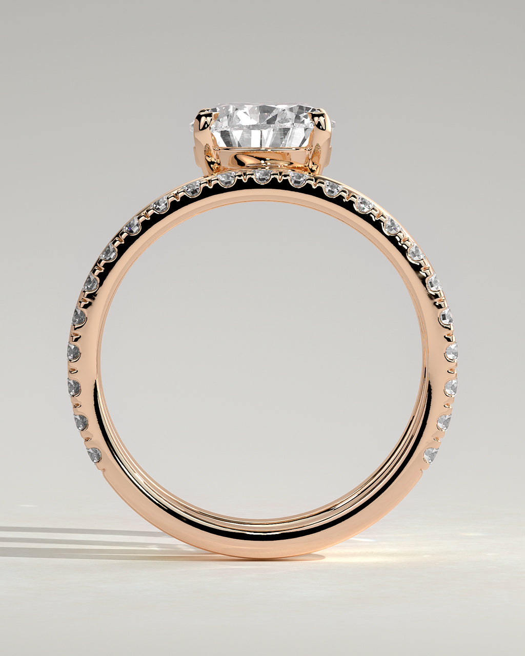 MET 0204 - 2 ct center stone - 18k Rose Gold source reference - setting detail view