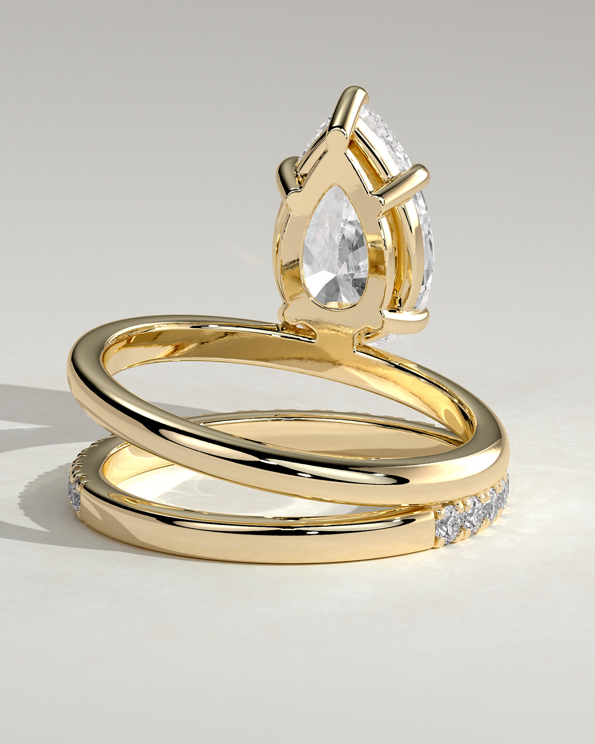 MET 0204 - 2 ct center stone - 18k Yellow Gold source reference - setting detail view