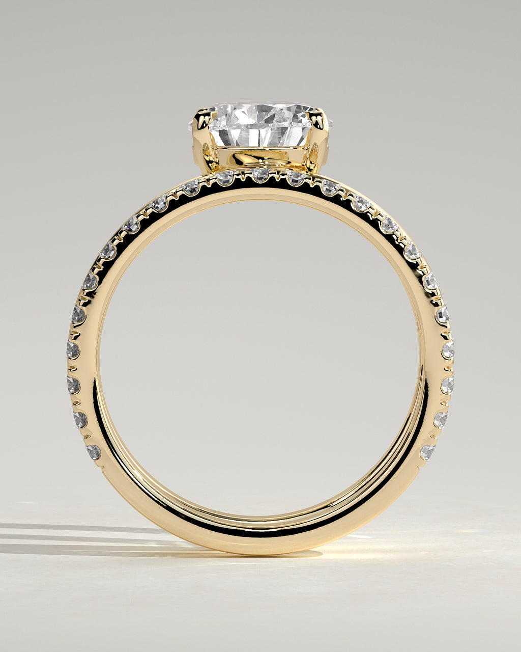 MET 0204 - 2 ct center stone - 18k Yellow Gold source reference - setting detail view