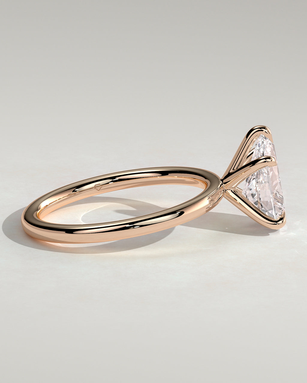 MET 0206 - 2 ct center stone - 18k Rose Gold source reference - setting detail view