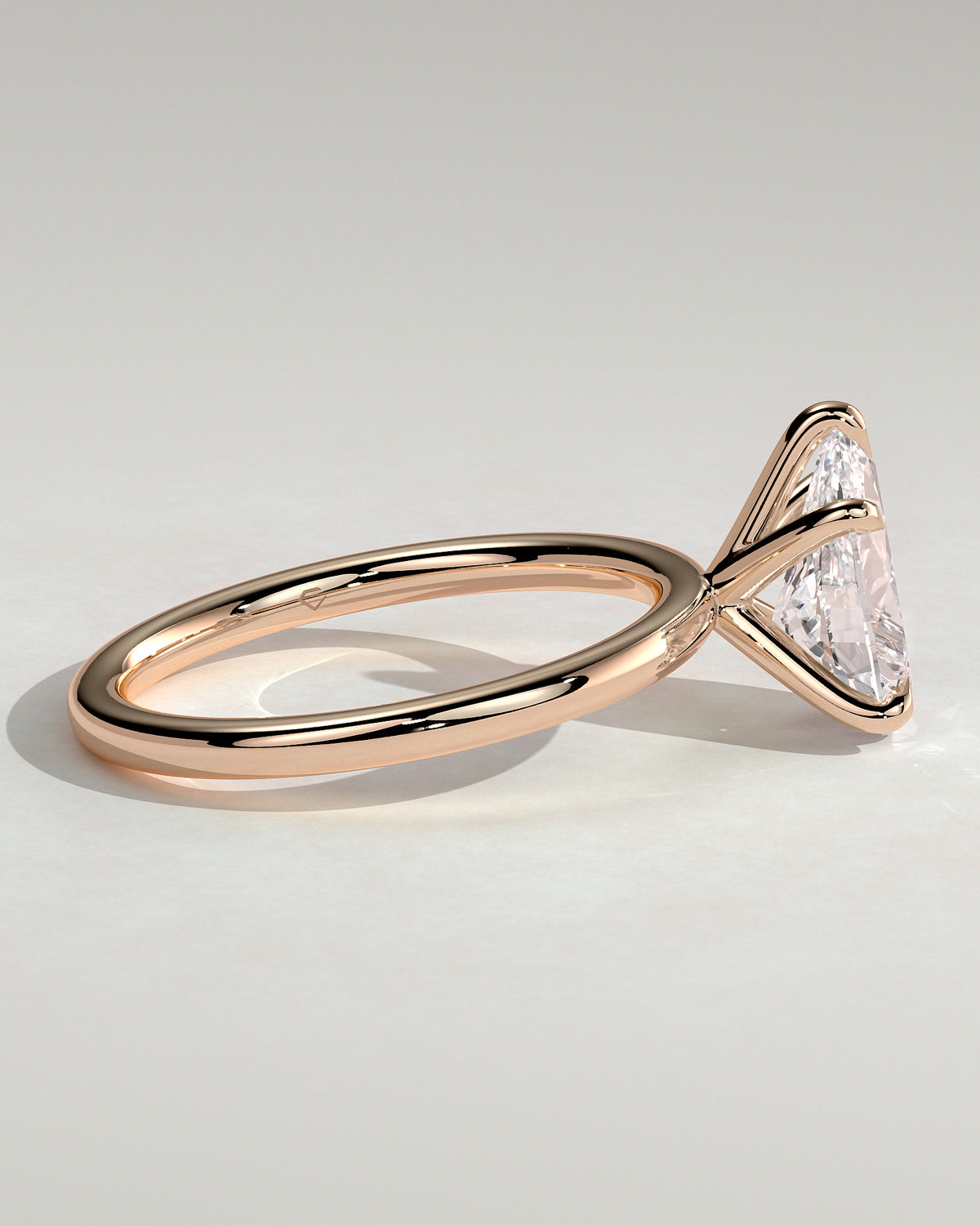 MET 0206 - 2 ct center stone - 18k Rose Gold source reference - setting detail view