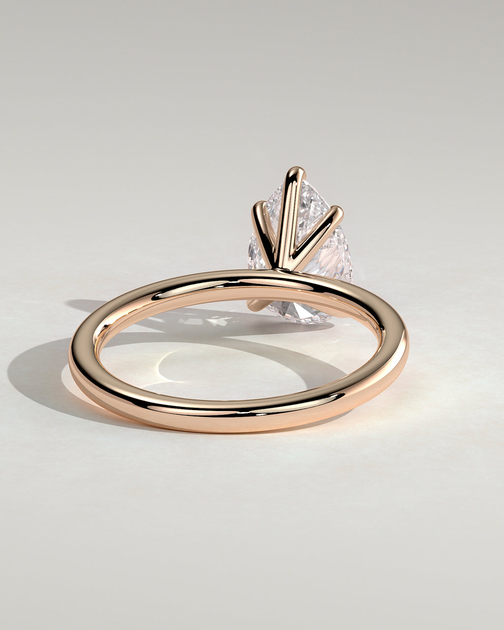 MET 0206 - 2 ct center stone - 18k Rose Gold source reference - setting detail view