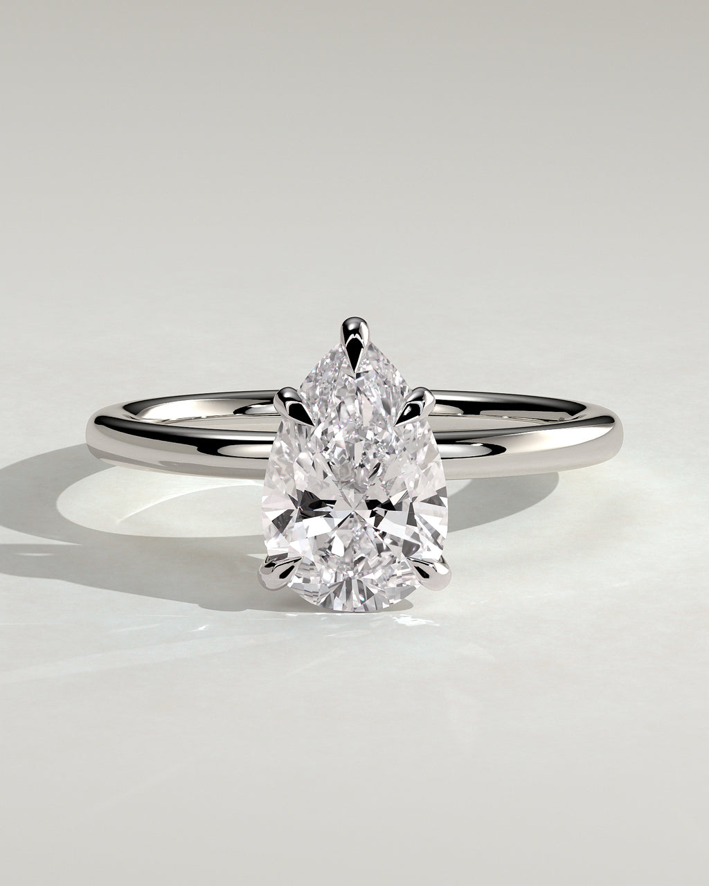 MET 0206 - 2 ct center stone - 18k White Gold source reference - front view