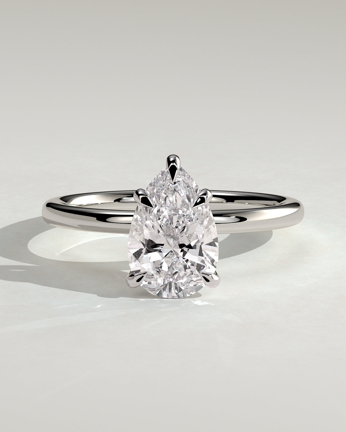MET 0206 - 2 ct center stone - 18k White Gold source reference - front view