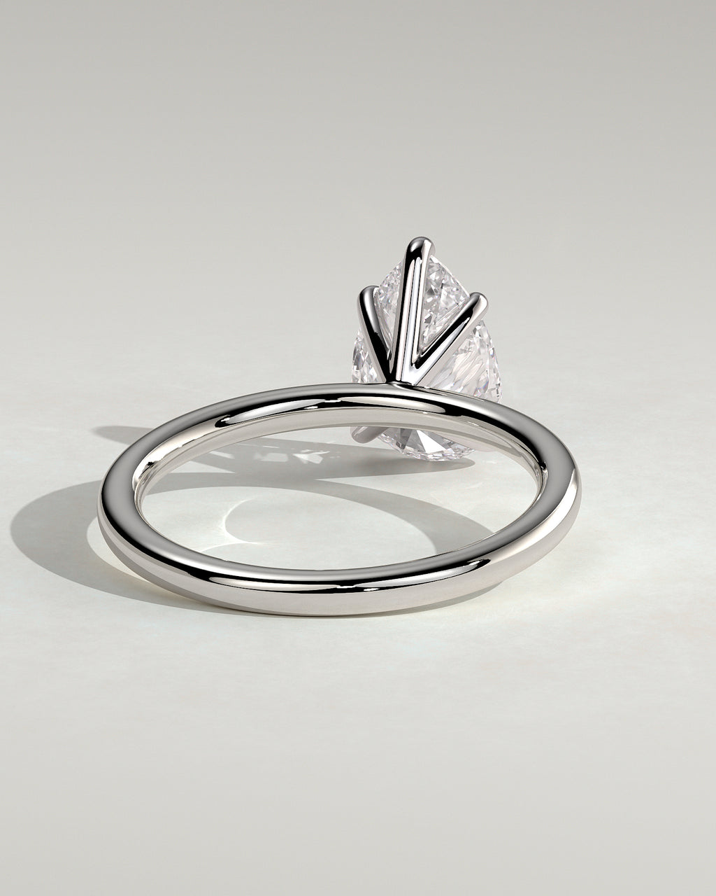 MET 0206 - 2 ct center stone - 18k White Gold source reference - setting detail view