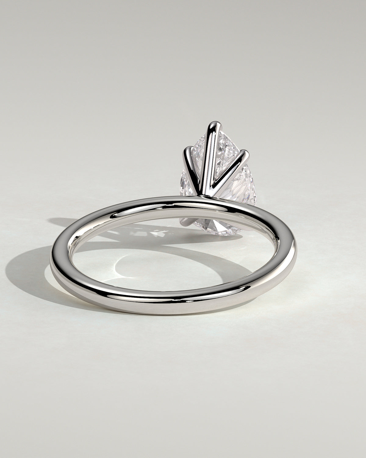 MET 0206 - 2 ct center stone - 18k White Gold source reference - setting detail view
