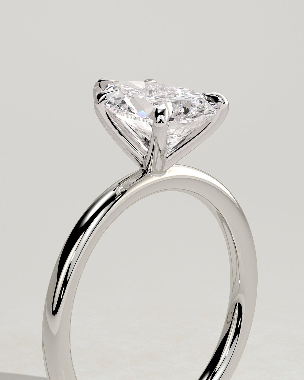 MET 0206 - 2 ct center stone - 18k White Gold source reference - setting detail view