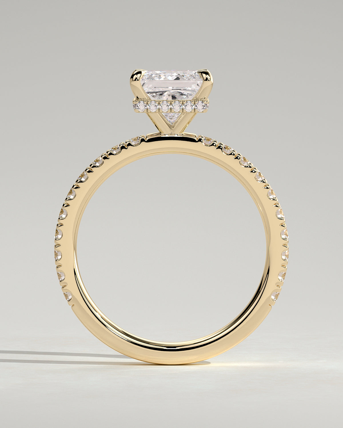 MET 0214 - 2 ct center stone - 18k Yellow Gold source reference - setting detail view
