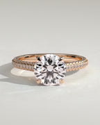 MET 0217 - 2 ct center stone - 18k Rose Gold source reference - front view