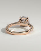 MET 0217 - 2 ct center stone - 18k Rose Gold source reference - setting detail view