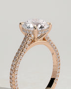 MET 0217 - 2 ct center stone - 18k Rose Gold source reference - setting detail view