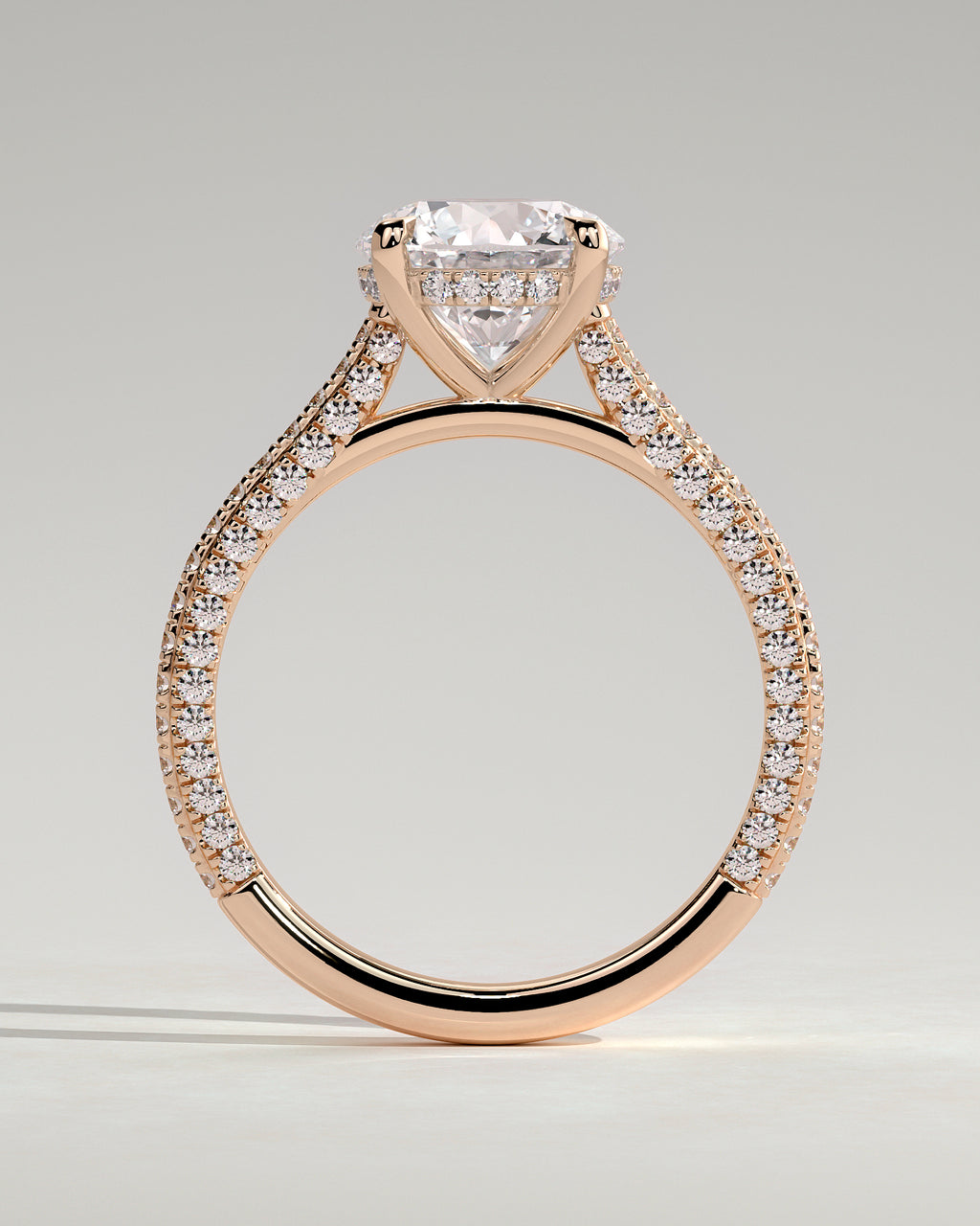 MET 0217 - 2 ct center stone - 18k Rose Gold source reference - setting detail view