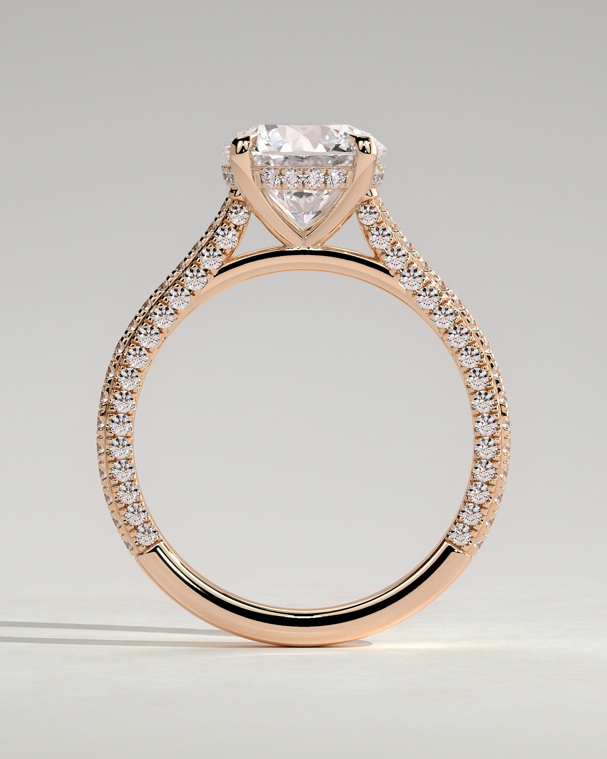 MET 0217 - 2 ct center stone - 18k Rose Gold source reference - setting detail view