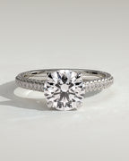 MET 0217 - 2 ct center stone - 18k White Gold source reference - front view