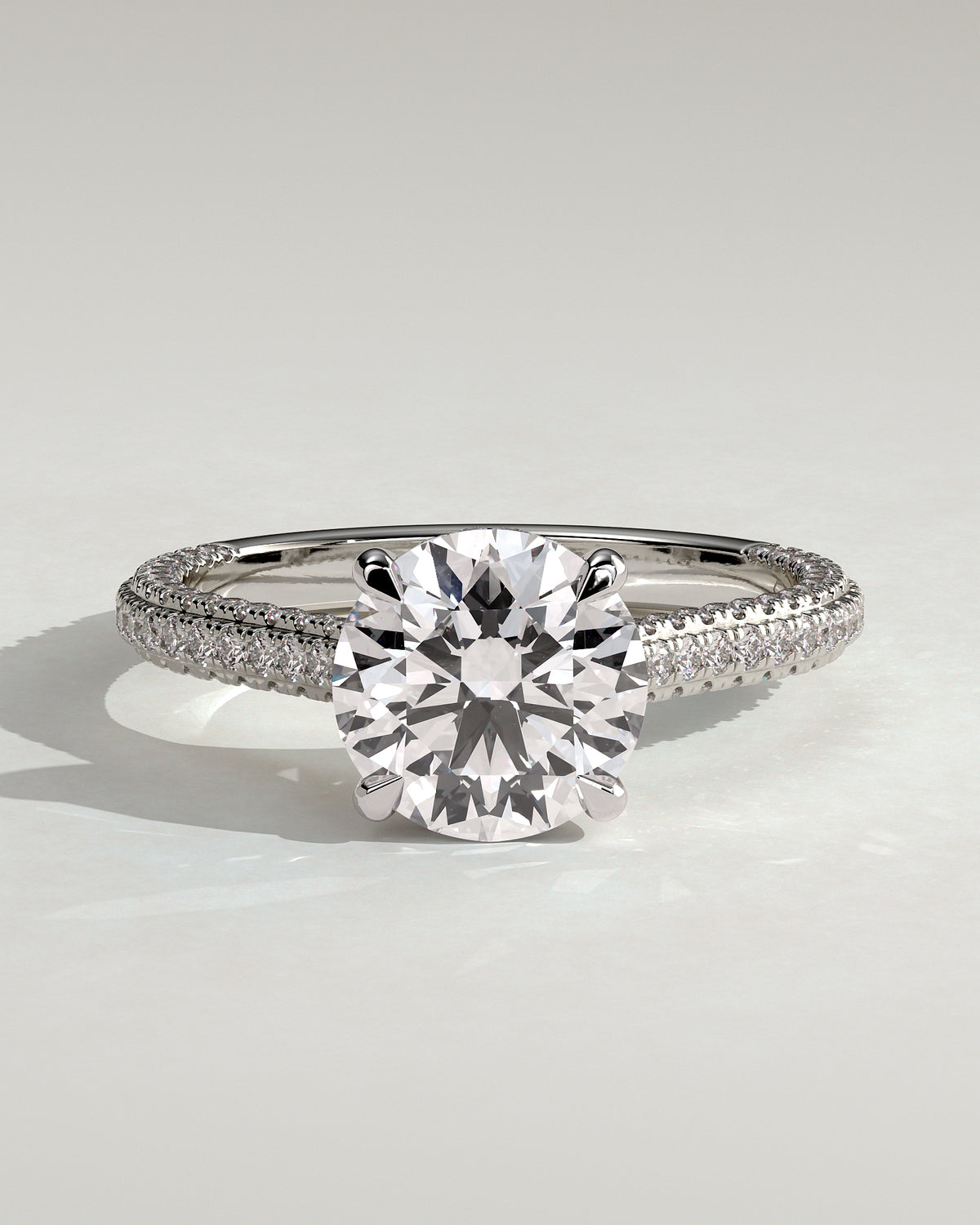 MET 0217 - 2 ct center stone - 18k White Gold source reference - front view