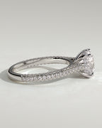MET 0217 - 2 ct center stone - 18k White Gold source reference - setting detail view