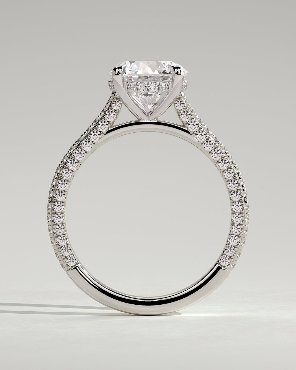 MET 0217 - 2 ct center stone - 18k White Gold source reference - setting detail view