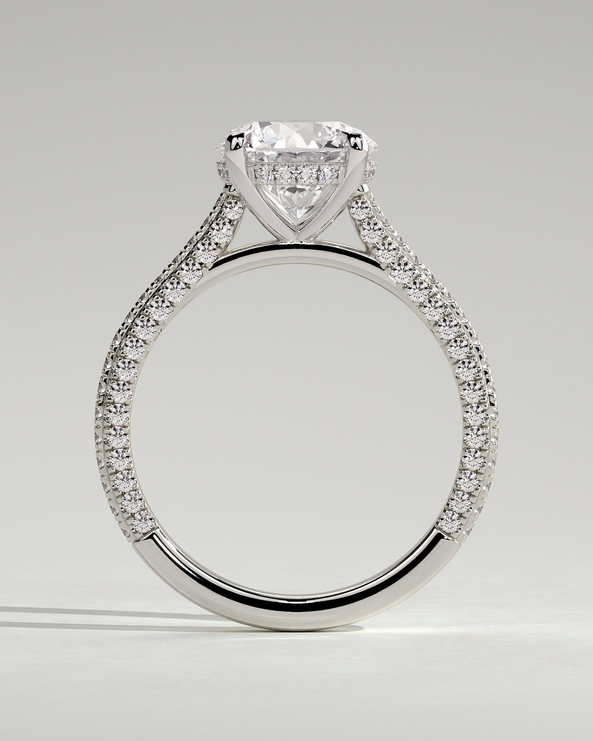 MET 0217 - 2 ct center stone - 18k White Gold source reference - setting detail view