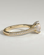 MET 0217 - 2 ct center stone - 18k Yellow Gold source reference - setting detail view