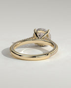MET 0217 - 2 ct center stone - 18k Yellow Gold source reference - setting detail view