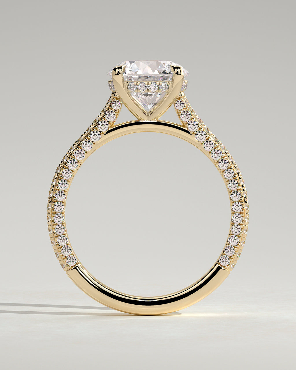 MET 0217 - 2 ct center stone - 18k Yellow Gold source reference - setting detail view